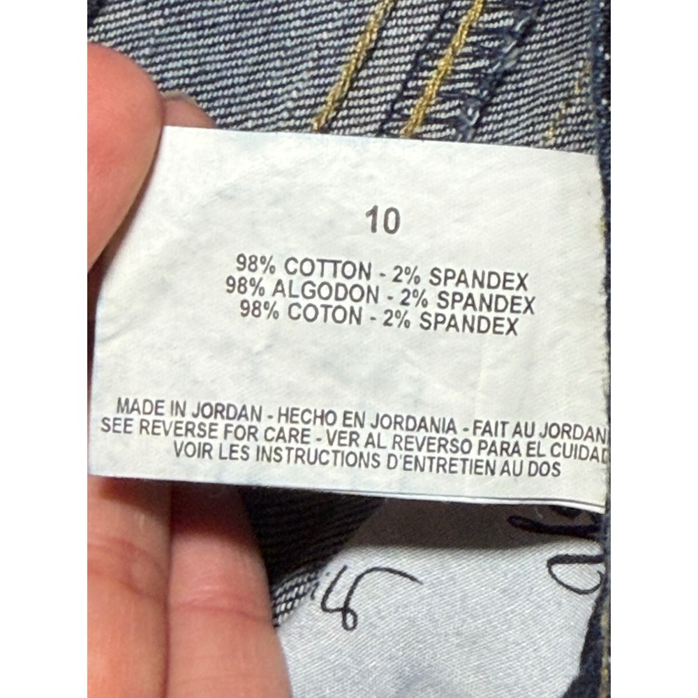 Gloria Vanderbilt Womens Dark Wash Capri Jeans Lock Stitch Control Size 10 Denim - Picture 4 of 5